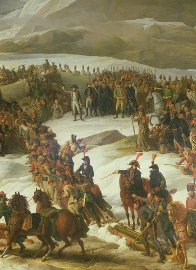 Die französische Armee überquert den St. Bernhard-Pass, 20. Mai 1800, 1806 (Detail) von Charles Thevenin